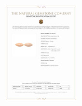 8.52 Ct.Tw.Total Carat Weight Salmon and White Cabochon Coral Pair from Italy Scan Report