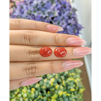 5.35 Ct.Tw.Total Carat Weight Cabochon Coral Pair from Italy Life Style