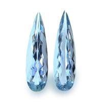 5.98 Ct.Tw.Total Carat Weight Aquamarine Pair from Brazil Video