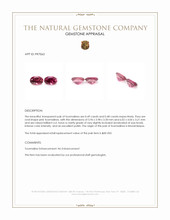 0.97 Ct.Tw.Total Carat Weight Pink Tourmaline Pair from Mozambique Appraisal