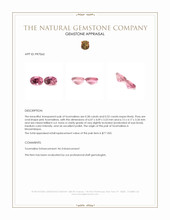 1.10 Ct.Tw.Total Carat Weight Pink Tourmaline Pair from Mozambique Appraisal