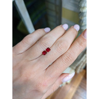 0.74&nbsp;Ct.Tw.Total Carat Weight Ruby Pair from Mozambique Life Style