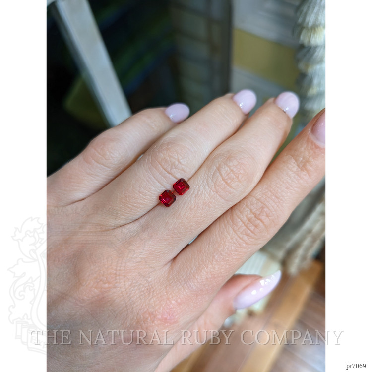 0.74 Ct.Tw. Ruby Pair from Mozambique