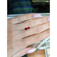0.74 Ct.Tw.Total Carat Weight Ruby Pair from Mozambique Life Style