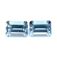 4.04 Ct.Tw.Total Carat Weight Aquamarine Pair from Brazil Video