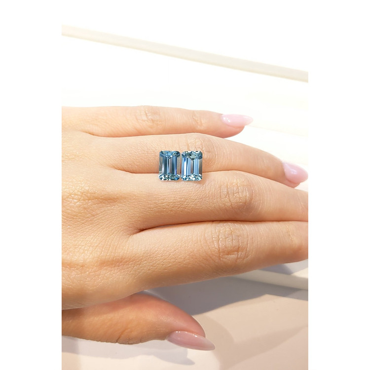 4.04 Ct.Tw. Aquamarine Pair from Brazil