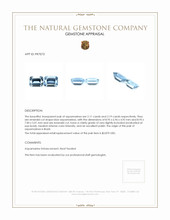 4.30 Ct.Tw.Total Carat Weight Aquamarine Pair from Brazil Appraisal