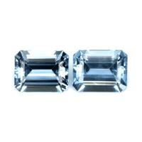4.30 Ct.Tw.Total Carat Weight Aquamarine Pair from Brazil Video