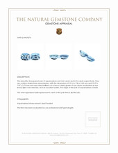 5.39 Ct.Tw.Total Carat Weight Blue Aquamarine Pair from Brazil Appraisal