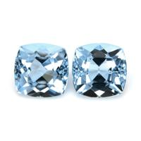 3.66 Ct.Tw.Total Carat Weight Aquamarine Pair from Brazil Video