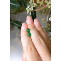 1.69 Ct.Tw.Total Carat Weight Emerald Pair from Zambia Life Style