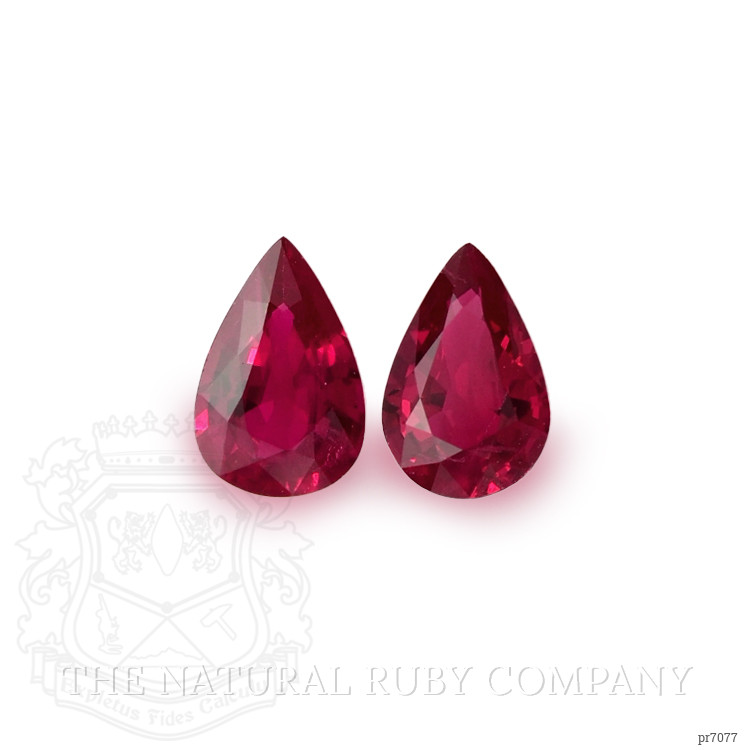 0.75 Ct.Tw. Ruby Pair from Mozambique