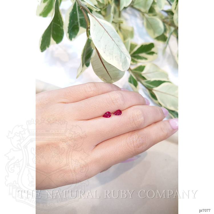 0.75 Ct.Tw. Ruby Pair from Mozambique