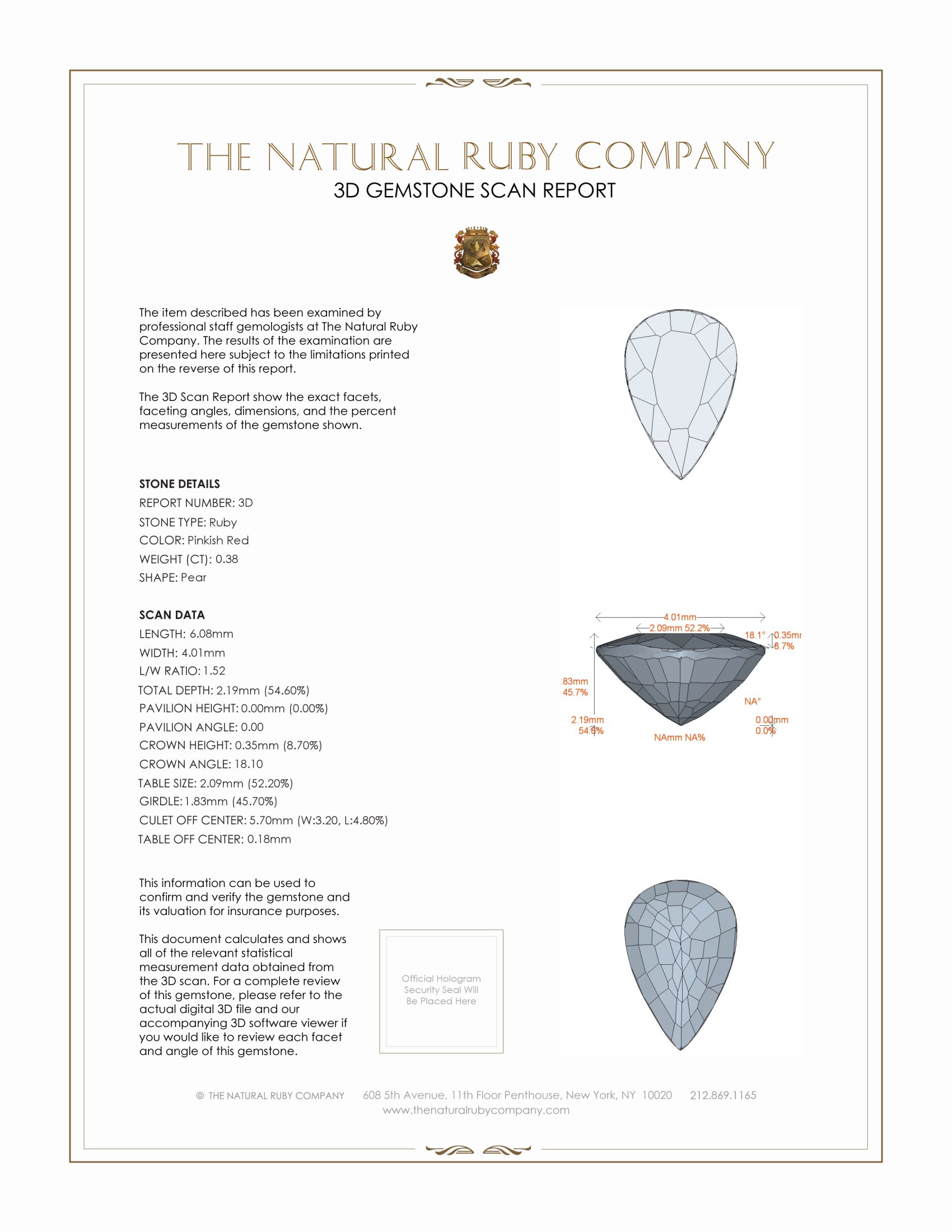 0.75 Ct.Tw. Ruby Pair from Mozambique