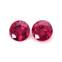 0.56 Ct.Tw.Total Carat Weight Ruby Pair from Mozambique Video