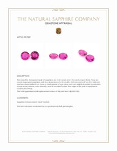 2.96 Ct.Tw.Total Carat Weight Pink Sapphire Pair from Ceylon (Sri Lanka) Appraisal