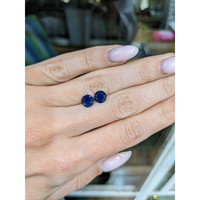 2.70&nbsp;Ct.Tw.Total Carat Weight Blue Sapphire Pair from Ceylon (Sri Lanka) Life Style