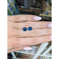 3.96&nbsp;Ct.Tw.Total Carat Weight Blue Sapphire Pair from Ceylon (Sri Lanka) Life Style