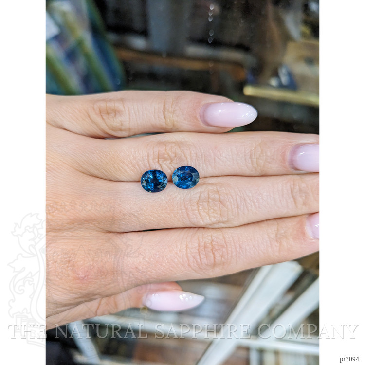 3.96 Ct.Tw. Blue Sapphire Pair from Ceylon (Sri Lanka)