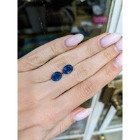 4.87&nbsp;Ct.Tw.Total Carat Weight Blue Sapphire Pair from Ceylon (Sri Lanka) Life Style