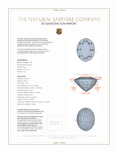 4.87 Ct.Tw.Total Carat Weight Blue Sapphire Pair from Ceylon (Sri Lanka) 3 D Scan Report