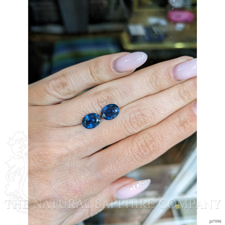 4.27 Ct.Tw. Blue Sapphire Pair from Ceylon (Sri Lanka)