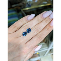 4.35&nbsp;Ct.Tw.Total Carat Weight Blue Sapphire Pair from Ceylon (Sri Lanka) Life Style