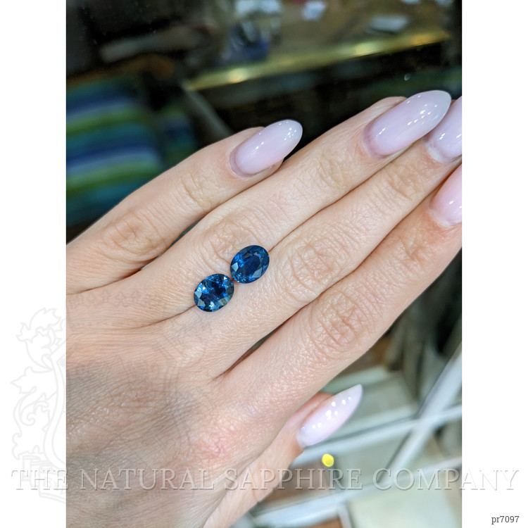 4.35 Ct.Tw. Blue Sapphire Pair from Ceylon (Sri Lanka)