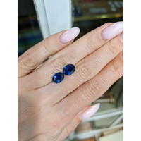 4.28&nbsp;Ct.Tw.Total Carat Weight Blue Sapphire Pair from Ceylon (Sri Lanka) Life Style
