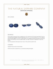 4.74 Ct.Tw.Total Carat Weight Blue Sapphire Pair from Ceylon (Sri Lanka) Appraisal