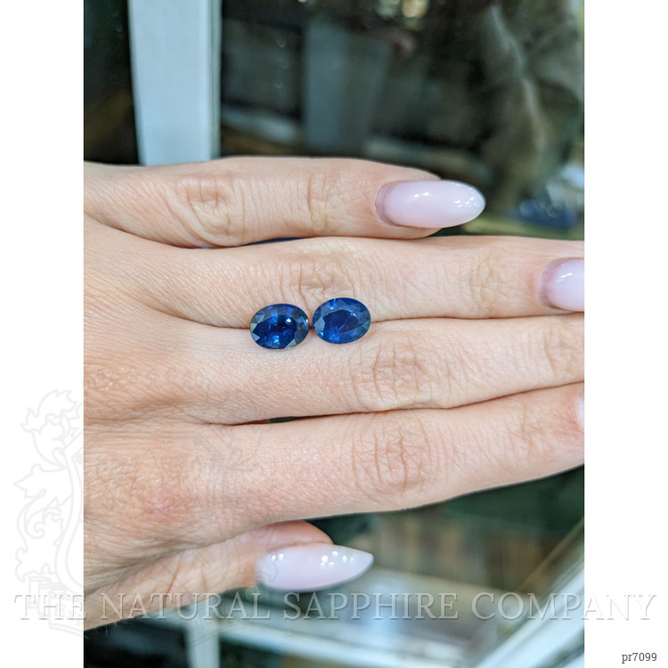 4.74 Ct.Tw. Blue Sapphire Pair from Ceylon (Sri Lanka)
