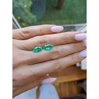 2.90 Ct.Tw.Total Carat Weight Emerald Pair from Zambia Life Style