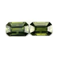 6.85 Ct.Tw.Total Carat Weight Green Sapphire Pair from Madagascar Video