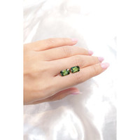 6.85 Ct.Tw.Total Carat Weight Green Sapphire Pair from Madagascar Life Style