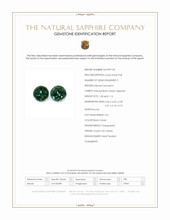 2.44 Ct.Tw.Total Carat Weight Bluish Green Sapphire Pair from Ceylon (Sri Lanka) Scan Report