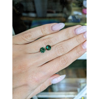 2.44&nbsp;Ct.Tw.Total Carat Weight Bluish Green Sapphire Pair from Ceylon (Sri Lanka) Life Style