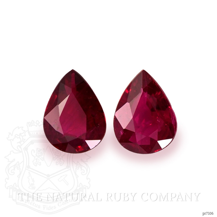 0.60 Ct.Tw. Ruby Pair from Mozambique