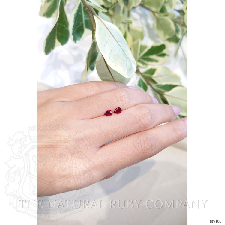 0.60 Ct.Tw. Ruby Pair from Mozambique