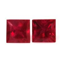0.55 Ct.Tw.Total Carat Weight Ruby Pair from Mozambique Video