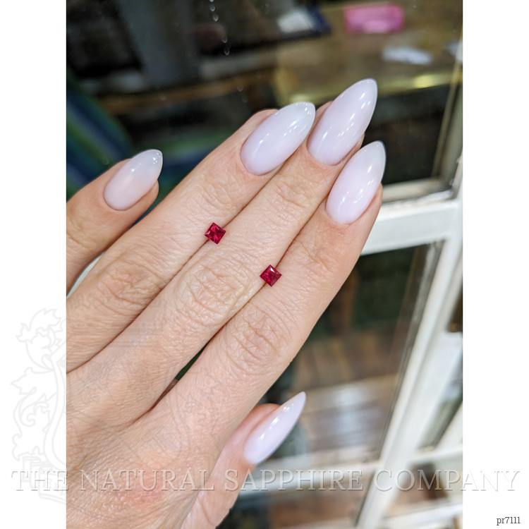 0.55 Ct.Tw. Ruby Pair from Mozambique