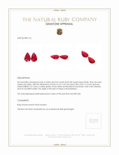0.80 Ct.Tw.Total Carat Weight Ruby Pair from Mozambique Appraisal