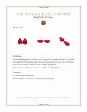 0.80 Ct.Tw.Total Carat Weight Ruby Pair from Mozambique Appraisal