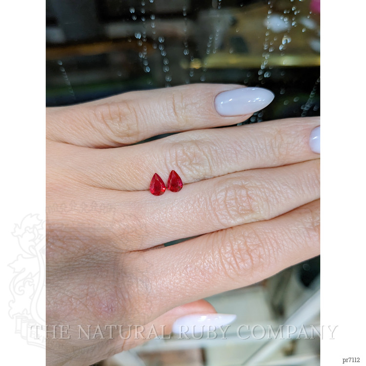 0.80 Ct.Tw. Ruby Pair from Mozambique