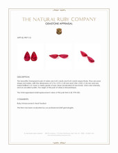 0.86 Ct.Tw.Total Carat Weight Ruby Pair from Mozambique Appraisal