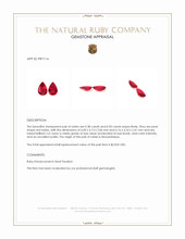 0.88 Ct.Tw.Total Carat Weight Ruby Pair from Mozambique Appraisal