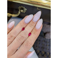 1.08 Ct.Tw.Total Carat Weight Ruby Pair from Mozambique Life Style