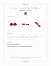 1.05 Ct.Tw.Total Carat Weight Ruby Pair from Mozambique Appraisal