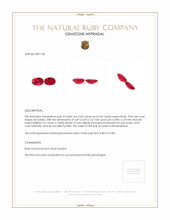 1.05 Ct.Tw.Total Carat Weight Ruby Pair from Mozambique Appraisal