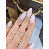 1.05 Ct.Tw.Total Carat Weight Ruby Pair from Mozambique Life Style