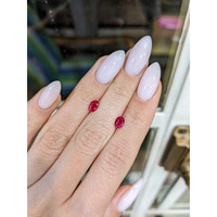 1.13 Ct.Tw.Total Carat Weight Ruby Pair from Mozambique Life Style